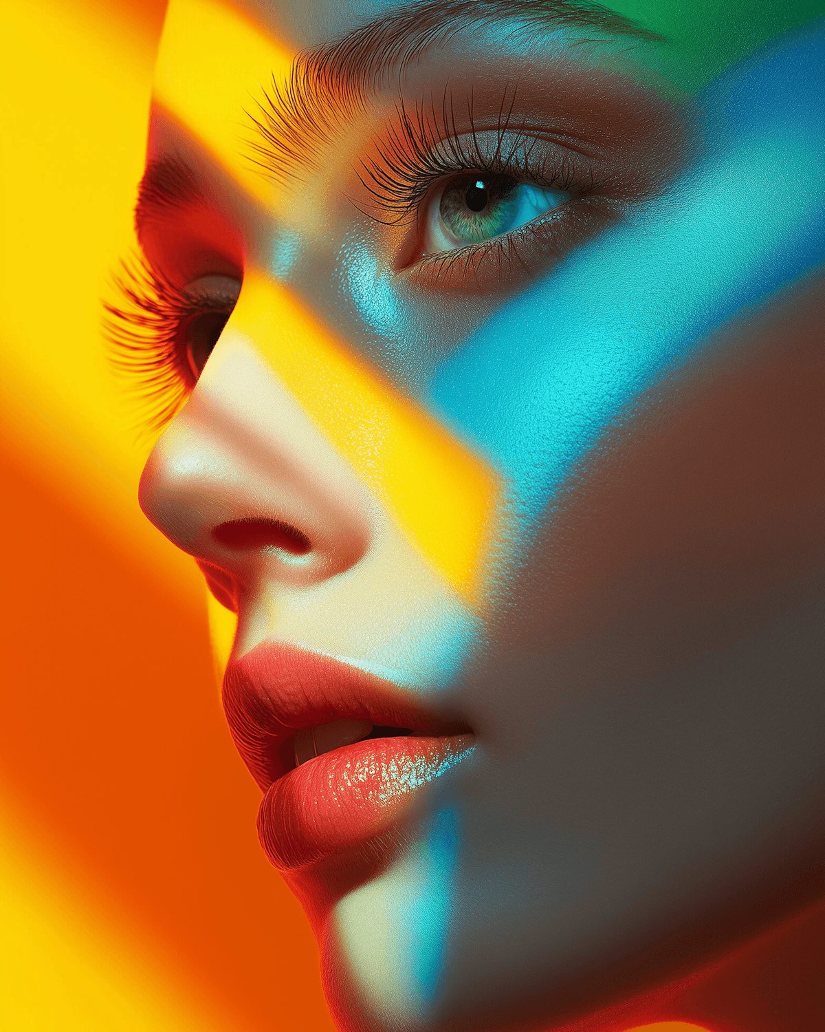 Split-scene editorial: Chappell Roan performing onstage on a giant pink pony, and Chappell Roan on the Grammys red carpet in a sheer burgundy Mugler gown with cape and temporary tattoos.